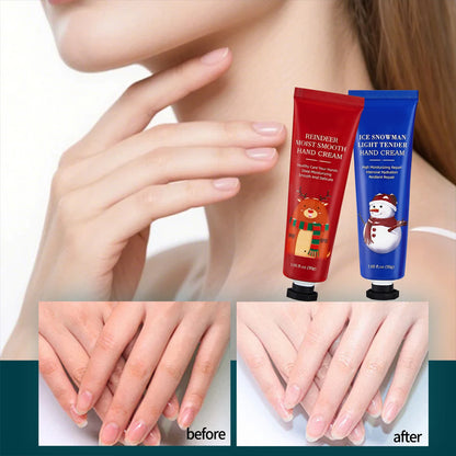 Christmas Hand Cream Set Moisturizing Hydrating Kit Plant Fragrance Nourishing Repair Anti Dry Cracked Hands Skin Care for Women Girls Holiday Xmas Winter Beauty Travel Size Mini Stocking Stuffers Christmas Gift Box