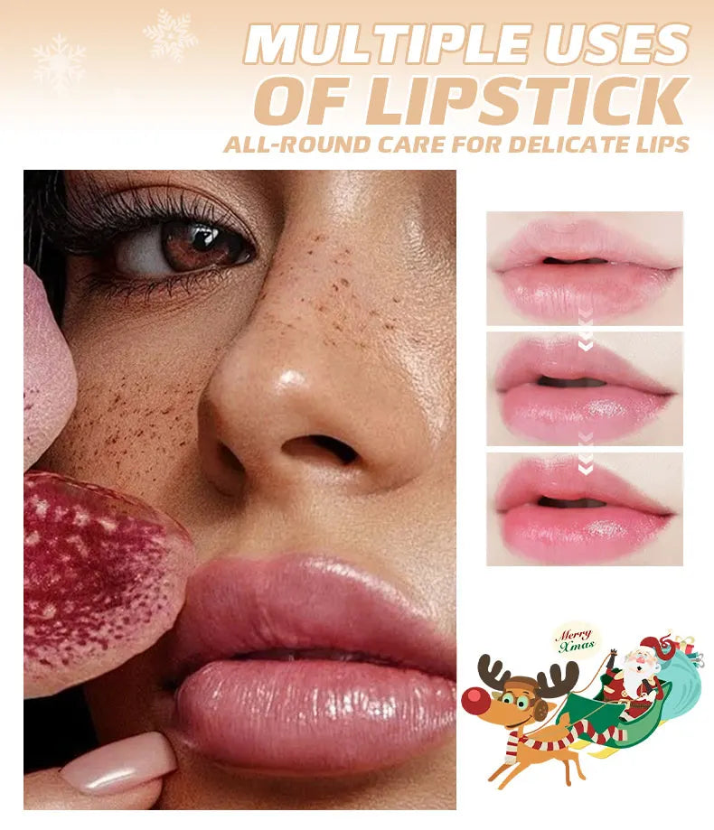 Three Color Changing Lipstick, Moisturizing and Soothing, Color Changes with Temperature, Refreshing and Non Greasy Lipstick Set