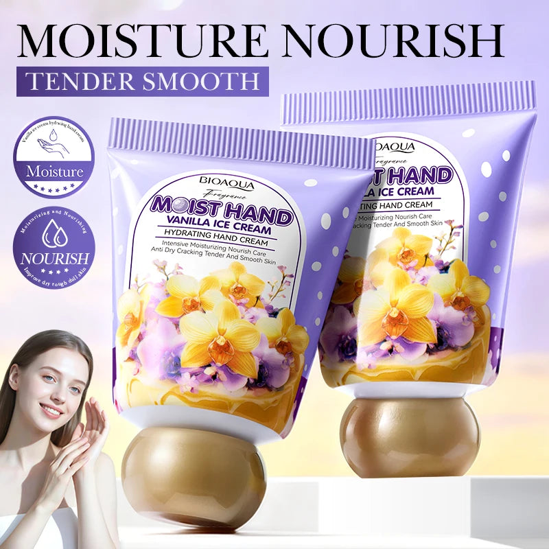 BIOAQUA Vanilla Hand Cream Moisturizing Nourishing Anti-aging Anti Wrinkles Whitening Creams Hands Skin Care Products