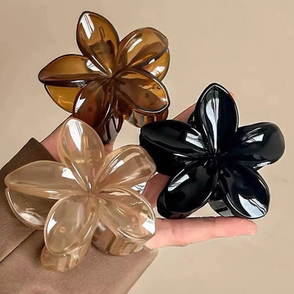 Leopard Print Flower Hair Claw Clips Women Girls Hawaiian Gradient Hairpins Hair accessories Shark Barrettes Sweet Shark Claws
