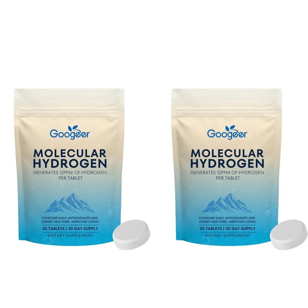 Molecular Hydrogen Tablets 12PPM with 23mg Magnesium for Antioxidant & Brain Energy Support, Daily Cellular Health, 30 Tablets