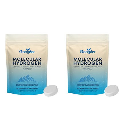 Molecular Hydrogen Tablets 12PPM with 23mg Magnesium for Antioxidant & Brain Energy Support, Daily Cellular Health, 30 Tablets