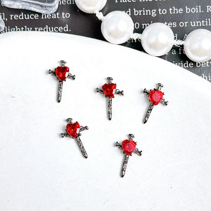 20PCS Multiple Style Alloy Skull Spider Nail Art Charms New Creative Glass Diamond Bat Halloween Nail Decorations for DIY Nails