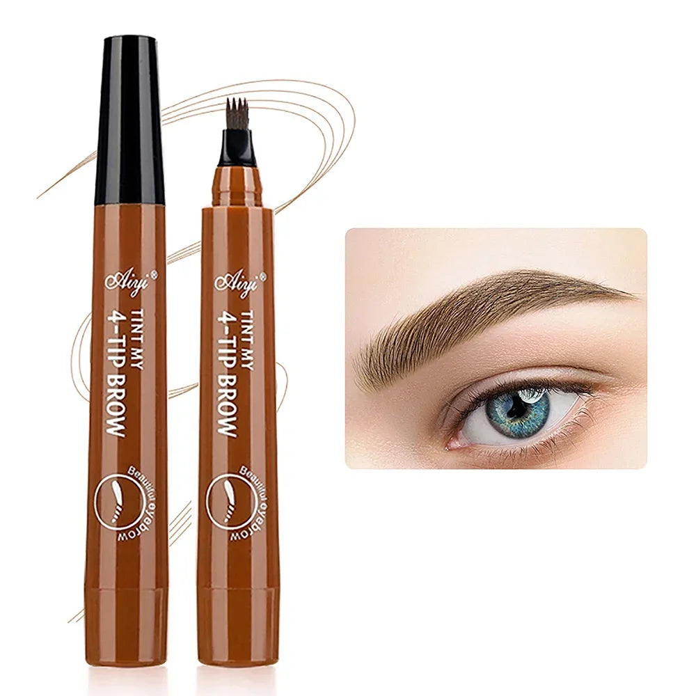 Korean 4 end eyebrow pencil waterproof long lasting natural look easy to use for novices
