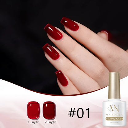 MN 12ML 1-21PCS Hot Selling Red through Half the Sky Cat Eye Nail Polish New Whitening Glass Bead Cat Eye Nail Polish Nail Art