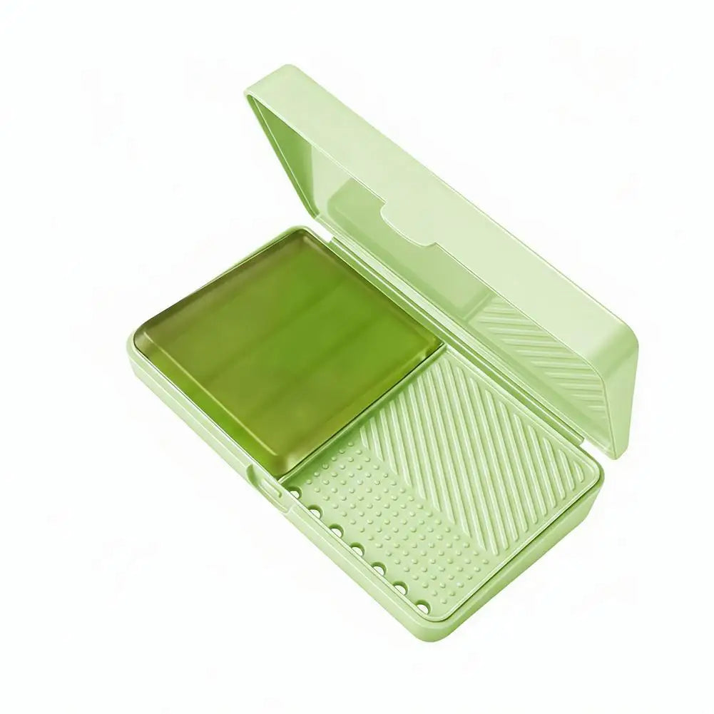 Makeup Brush Cleaning Soap Box Portable Mini Washboard Makeup Brush Cleaner With Soap For Easy Cleaning Brushes Washing Tools