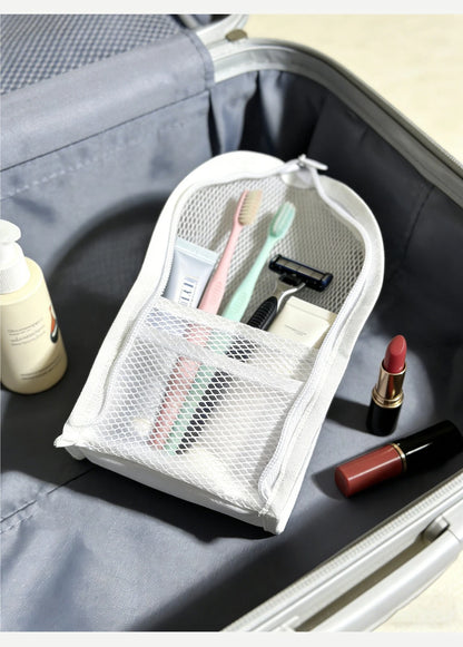 Standing Mesh Toiletry Bag Portable EVA Travel Foldable Toothbrush Cosmetic Organizer Women Bathroom Storage Pouch Сумка