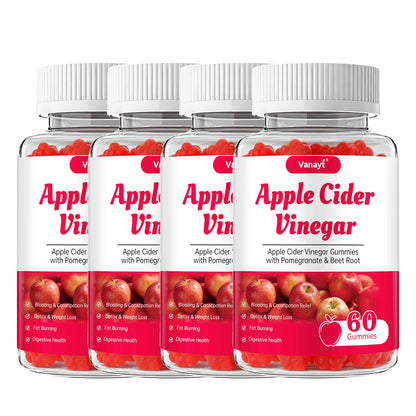 Apple Cider Vinegar Gummies with Pomegranate & Beet Root, Herbal Supplement, Support Digestive & Gut Wellness, Daily Wellness Gummy, 60 Counts