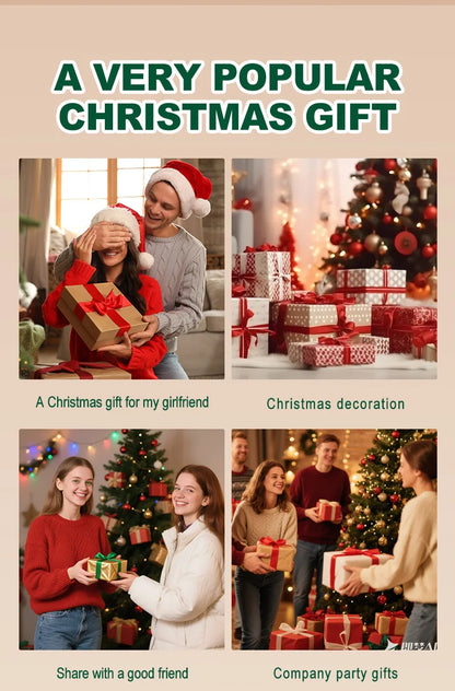 Christmas Assembly Gift Set - 20 Sets, Including Balm, Hand Cream, Lipstick, Red Gauze Bag, Christmas Tree Thank You Card