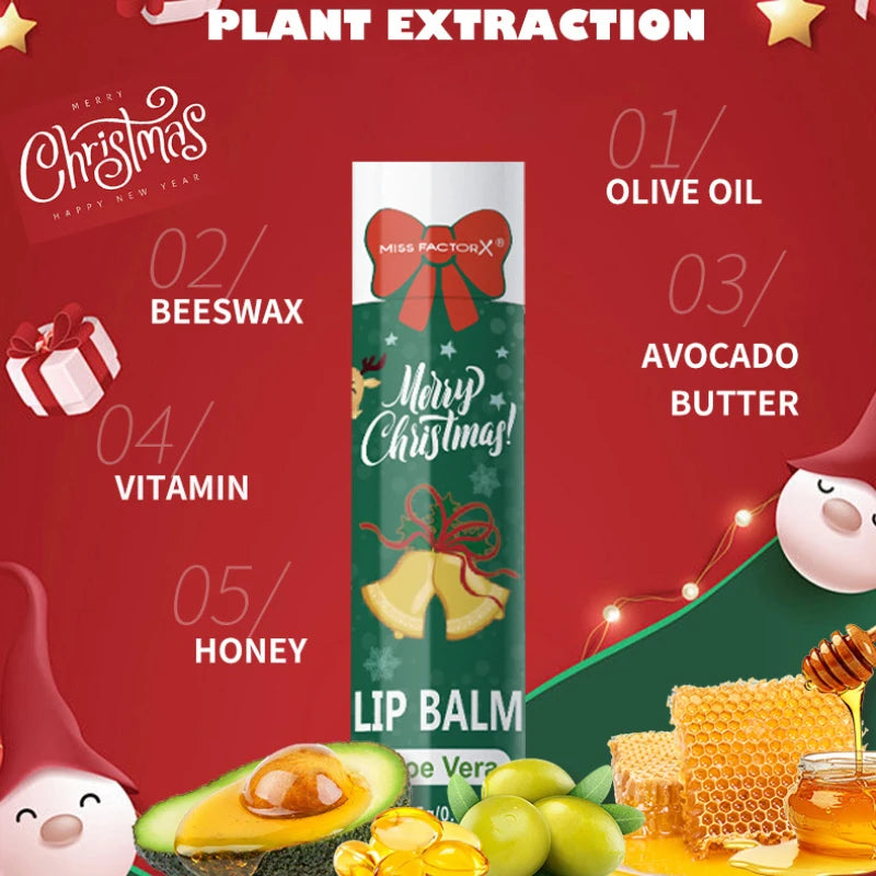 Christmas Limited Lipstick Case 10pcs Plant Extract Multi Flavor Moisturizing  Repairing Lip Dryness Lipstick Gift To Women New