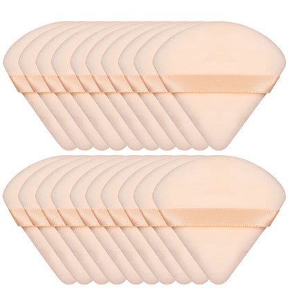 10/20Pcs Triangle Velvet Powder Puff Heart Shaped Makeup Sponges Blender Foundation Cosmetic Facial Sponges Make Up Accessories