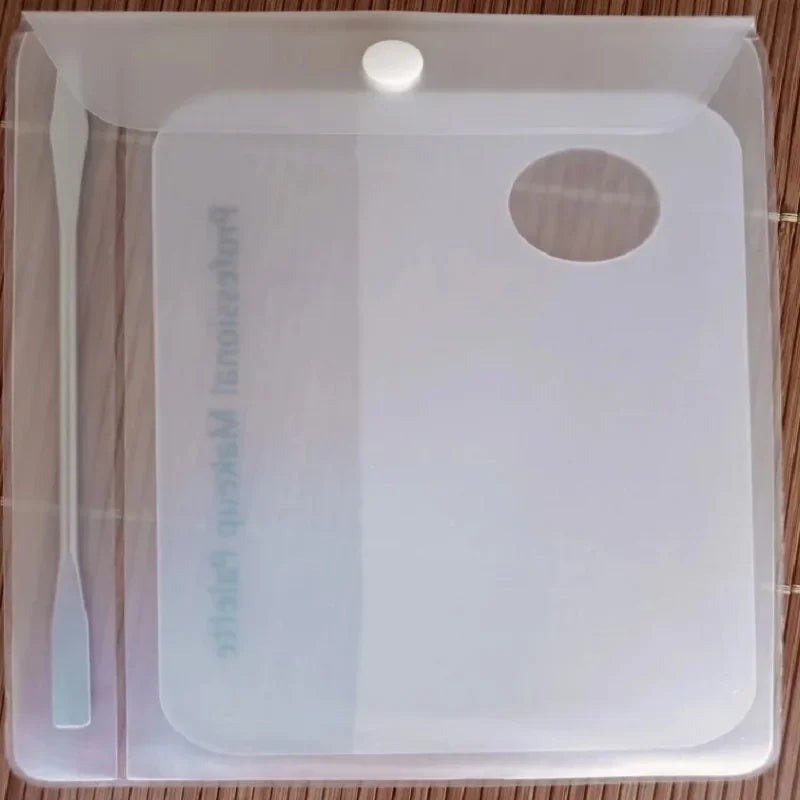 Acrylic Transparent Makeup Palette  Watercolor Oil Painting Mixer with Stainless Spatula Cosmetics Tools