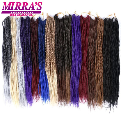 Senegalese Twist Crochet Hair 14/18/22 Inch Synthetic Mini Senegalese Crochet Braids for Black Women 30 Roots/Pack Braiding Hair