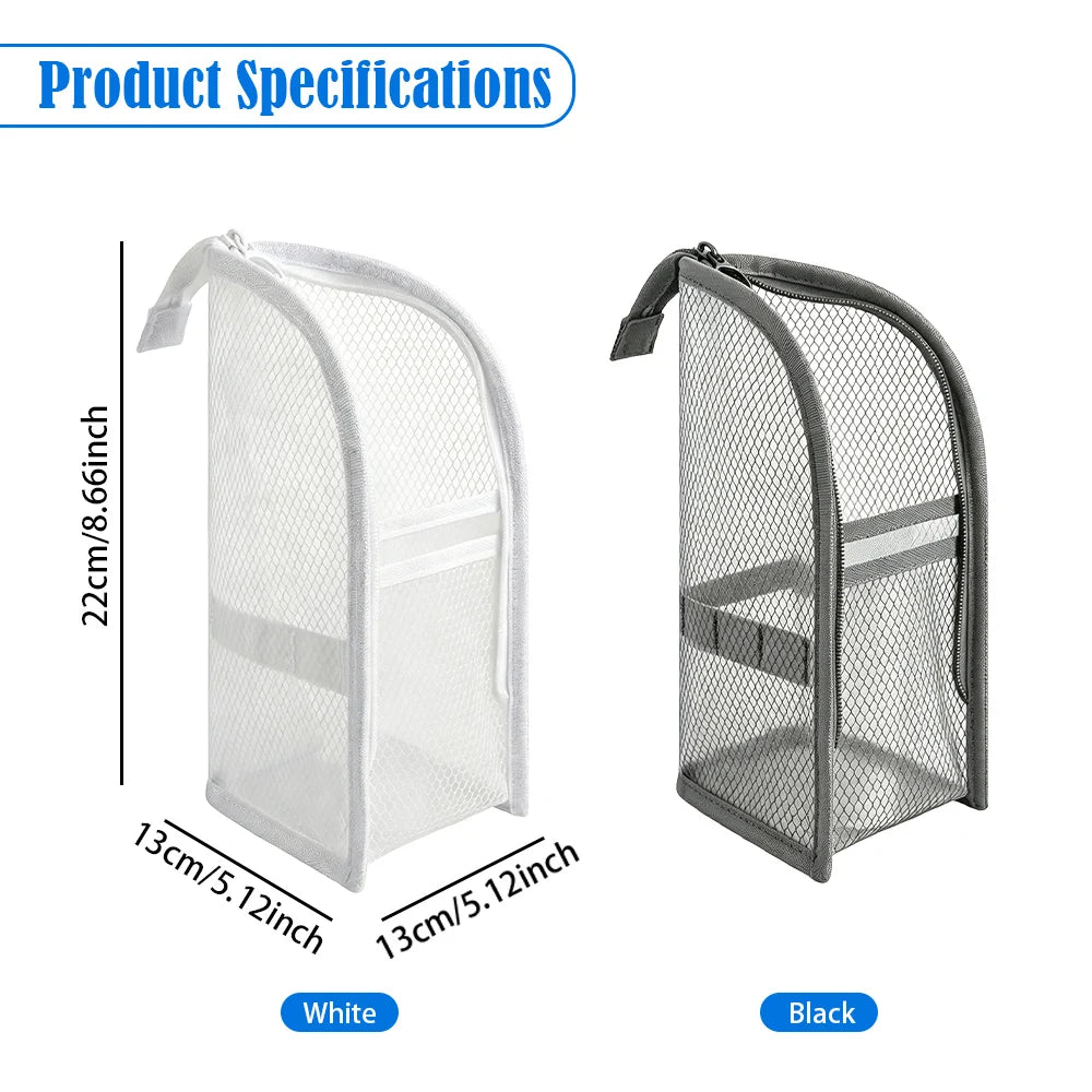 Waterproof Foldable Mesh Toiletry Bag Set for Women Portable Travel Organizer Stand-Up Cosmetic Pouch Bathroom Accessories