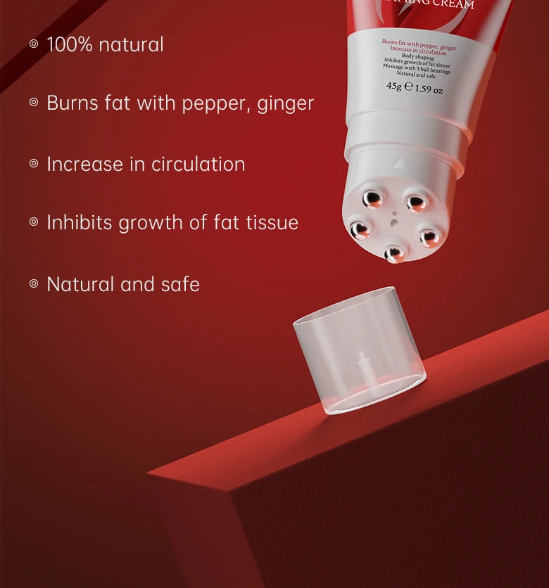 Ginger Slimming Cream Fast Losing Weight Fat Burning Anti Cellulite Hot Cream Flat Belly for Women and Men Body Care