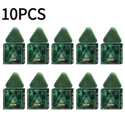 1/3/5/10PCS-120g Organic Usman Grass Herbal Solid Hair Soap Mild Formula Hair Care Multiflorum Handmade Shampoo Bar
