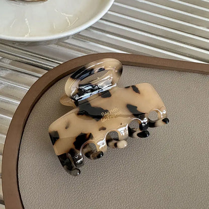 3.5CM Elegant France Acetate Leopard Hair Claw Small Size Sweet Style Hair Clip Shark Clip Women Hair Accessories Headwear