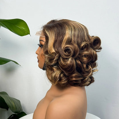 Loose Body Wave Chocolate Brown 4x4 5x5 HD Lace Frontal Bob Wigs Human Hair PrePlucked Brazilian Colored Human Hair Wigs 250%