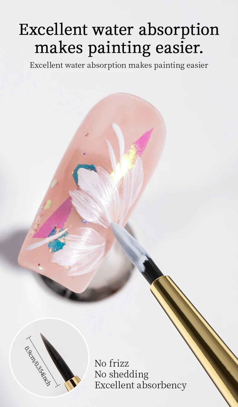 QINGNENGLIANG Nail Art Brush Painting Drawing Pen for Lines Grid Flower Butterfly DIY Multifunctional Manicure Design Tool