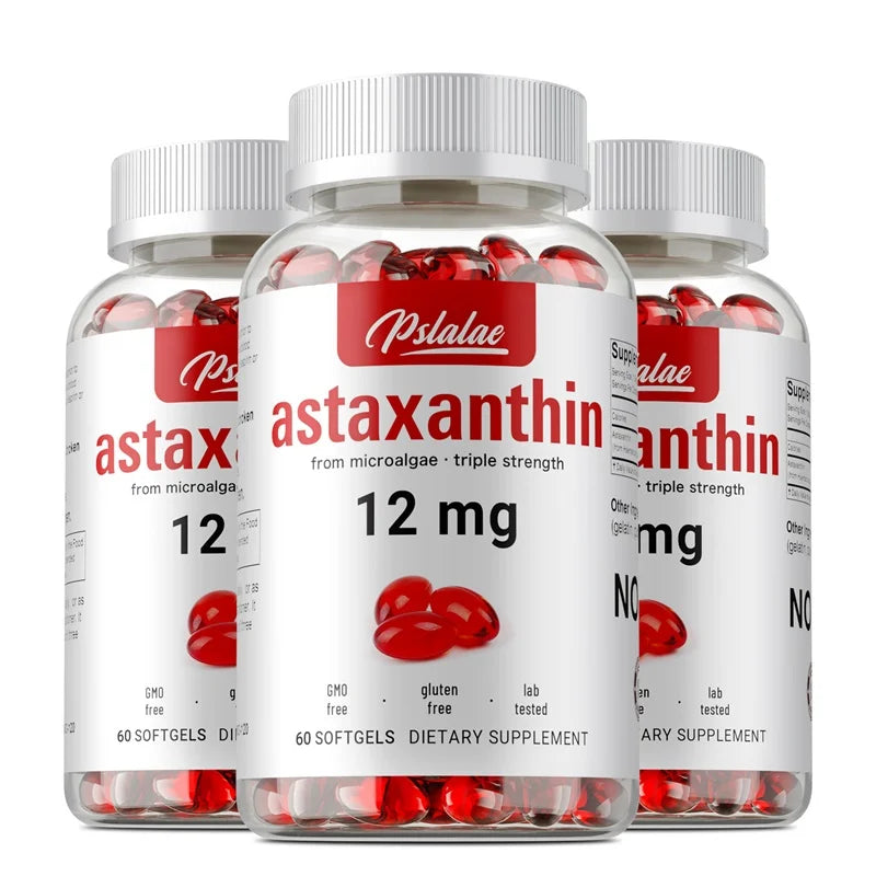 Astaxanthin 12mg - Premium Antioxidant Supplement To Support Eye, Skin, Joint & Immune System Health
