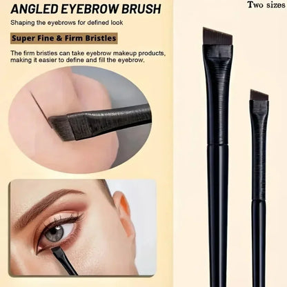5pcs Precision Eyeliner Brush Set Angled Eyeliner, Eyebrow Brushes With Long Handle For Beginner Make-up Artist Eye Makeup Brush