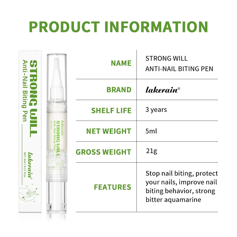 Lakerain Anti-bite Nail Pen Adult Children's Nail Protection Room Bite Bitter Nail Pen Quit Eating Finger Pen