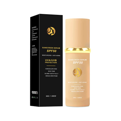 4 in 1 Liquid Foundation Sunscreen SPF 50+ Long Lasting Waterproof Concealer Hydrating Natural Face Makeup