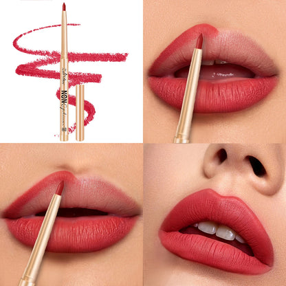 ZaiDoc 3 Colors Lip Liner Pencil Set Long Lasting Waterproof Smudge Proof Smooth Lip Pencil Natural Finish Daily Makeup
