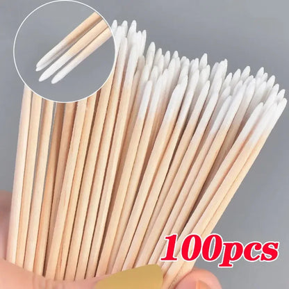 100 500Pcs Orange Wood Nail Sticks Double Head Cuticle Pusher Remover Pedicure Manicure Tools 11.5cm Professional Salon Supplies