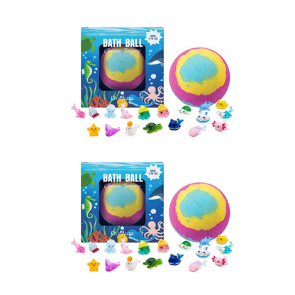 Kids Bath Bombs Balls Deep Cleaning Moisturizing Refreshing Skin Stress Relief Easy to Rinse Non-irritating Sea Salt Bath Bombs