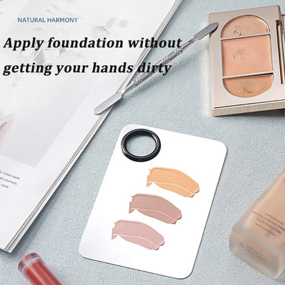 PaletteMixing Lipstick Eye Foundation Makeup Mixer Palette with Spatula Shadow Stainless Steel Mixing Stick Beauty Tools