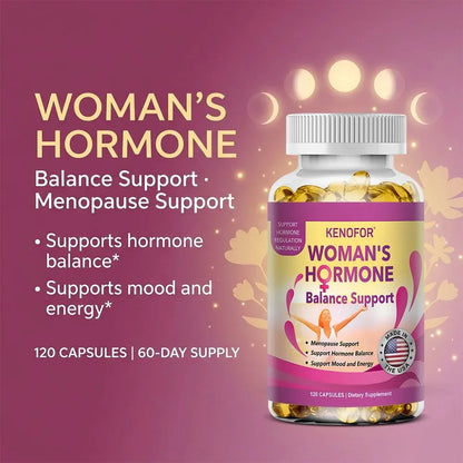 Menopause Relief for Women Hot Flashes Night Sweats & Improve Mood, Support Women's Health, 120 Capsules
