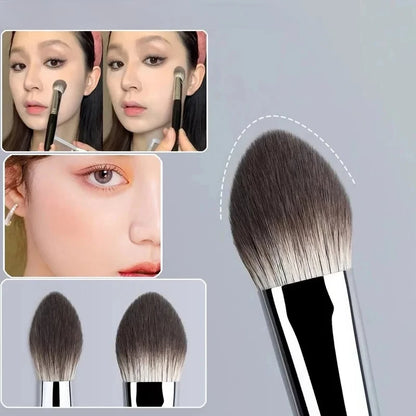 1/2Pcs Mini Peach Heart Blush Brush Small Flat Precise Face Brush Multi Use For Powder Cream Liquid Blush Beauty Makeup Tools