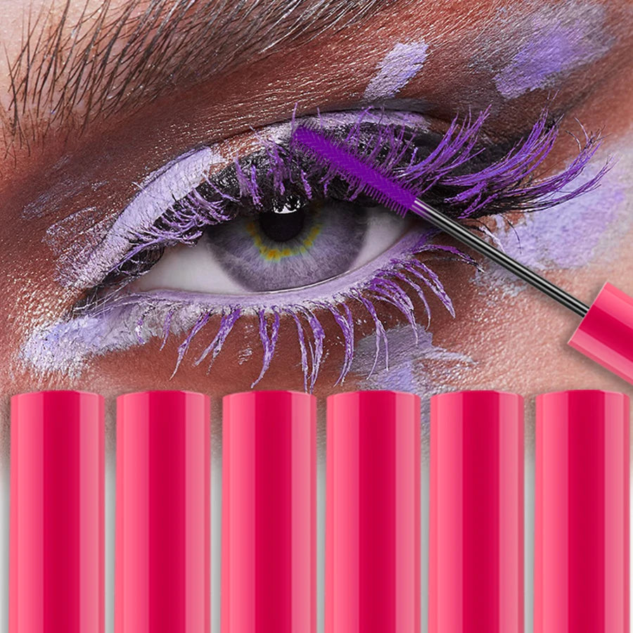 Multicolor Curling Mascara Waterproof Fast Drying Eyelashes Extension Lashes Korean Makeup Lasting White Blue Purple Mascara