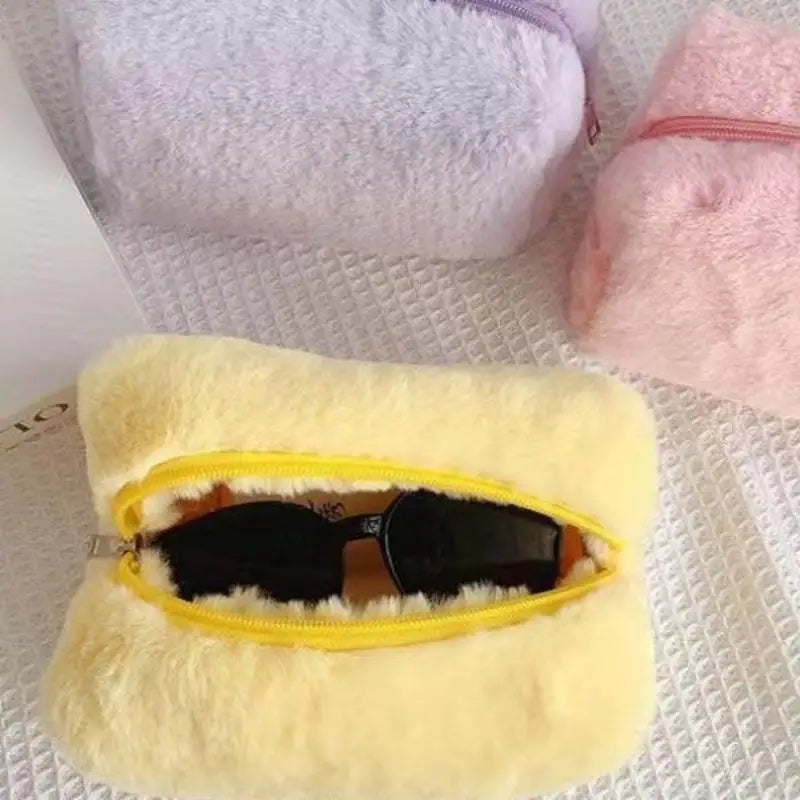New-Plush Makeup Bags For Women Soft Travel Cosmetic Bag Organizer Case Lady Girls Make Up Case
