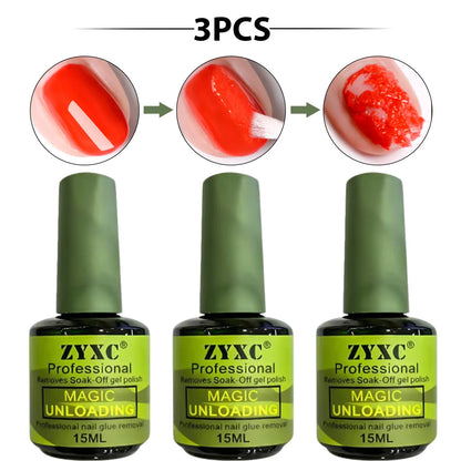 15ml Magic Quick Release Nail Remover, No Need to Soak or Wrap, 2-5 Minutes to Quickly Remove Nail Polish, Gel Remover