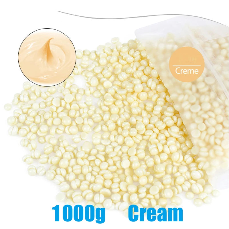 1000g 500g Waxing Wax Beans For Hair Removal Full Body Hot Film Hard Depilatory Wax Beads For Wax Heater Machine Hard Wax Beans