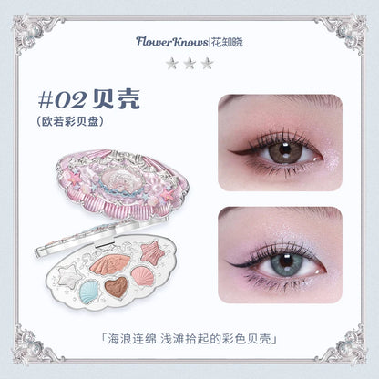 Flower knows Strawberry Cupid Collection Facial Complexion Palette Blush Eyeshadow Highlighter Flower Know Face Bronzer Palette