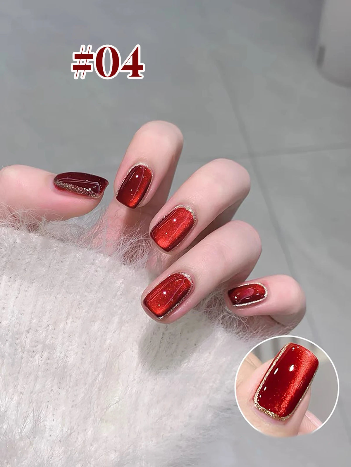 MN 12ML 1-21PCS Hot Selling Red through Half the Sky Cat Eye Nail Polish New Whitening Glass Bead Cat Eye Nail Polish Nail Art