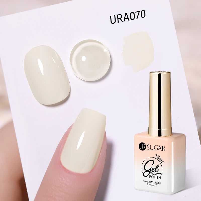 UR SUGAR 15ml Gel Nail Polish Neon Blue Red Green Pastal Nude UV/LED Soak Off No Wipe Nail Gel Polish Suitable For Summer Autumn