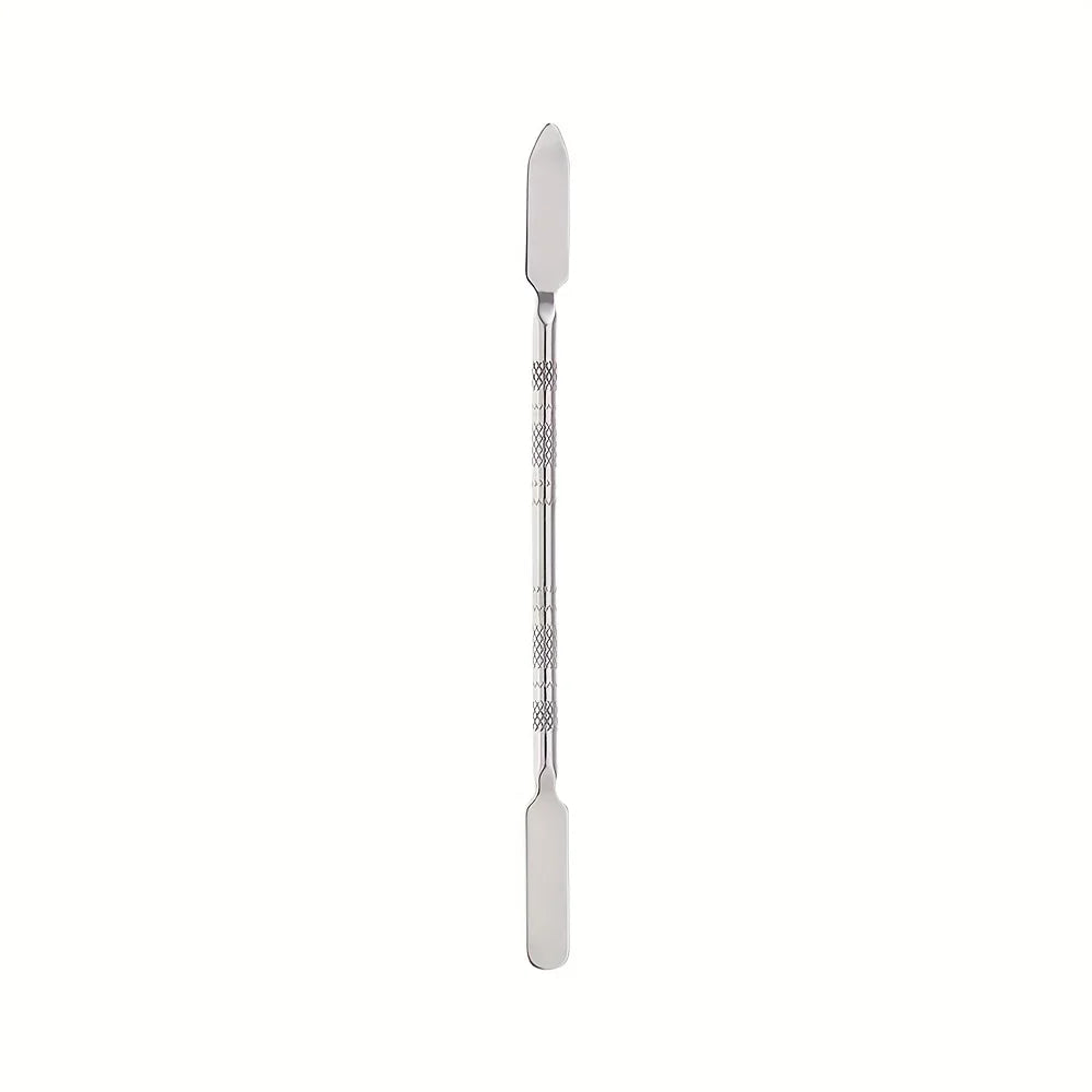 Stainless Steel Makeup Mixer Nail Art Polish Mixing Plate Foundation Eyeshadow Mixer Palette with Spatula Rod Beauty Tools