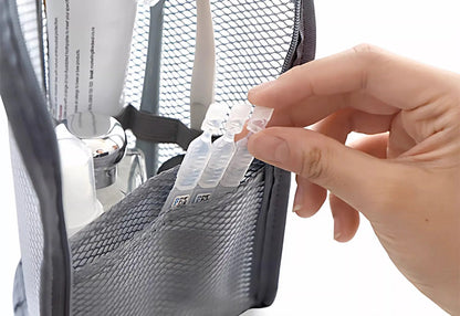 Standing Mesh Toiletry Bag Portable EVA Travel Foldable Toothbrush Cosmetic Organizer Women Bathroom Storage Pouch Сумка