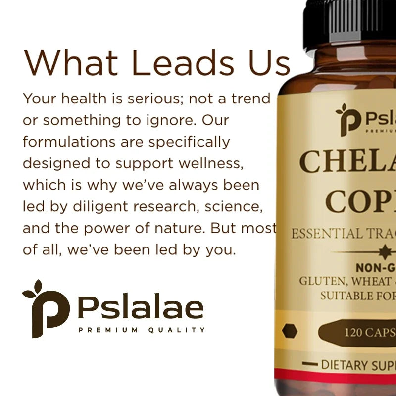Chelated Copper Capsules - Supports Bone, Skin, and Nervous System Health, Promotes Collagen Synthesis, and Enhances Immunity