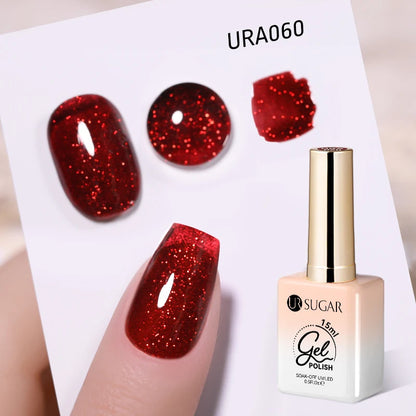 UR SUGAR 15ml Gel Nail Polish Neon Blue Red Green Pastal Nude UV/LED Soak Off No Wipe Nail Gel Polish Suitable For Summer Autumn