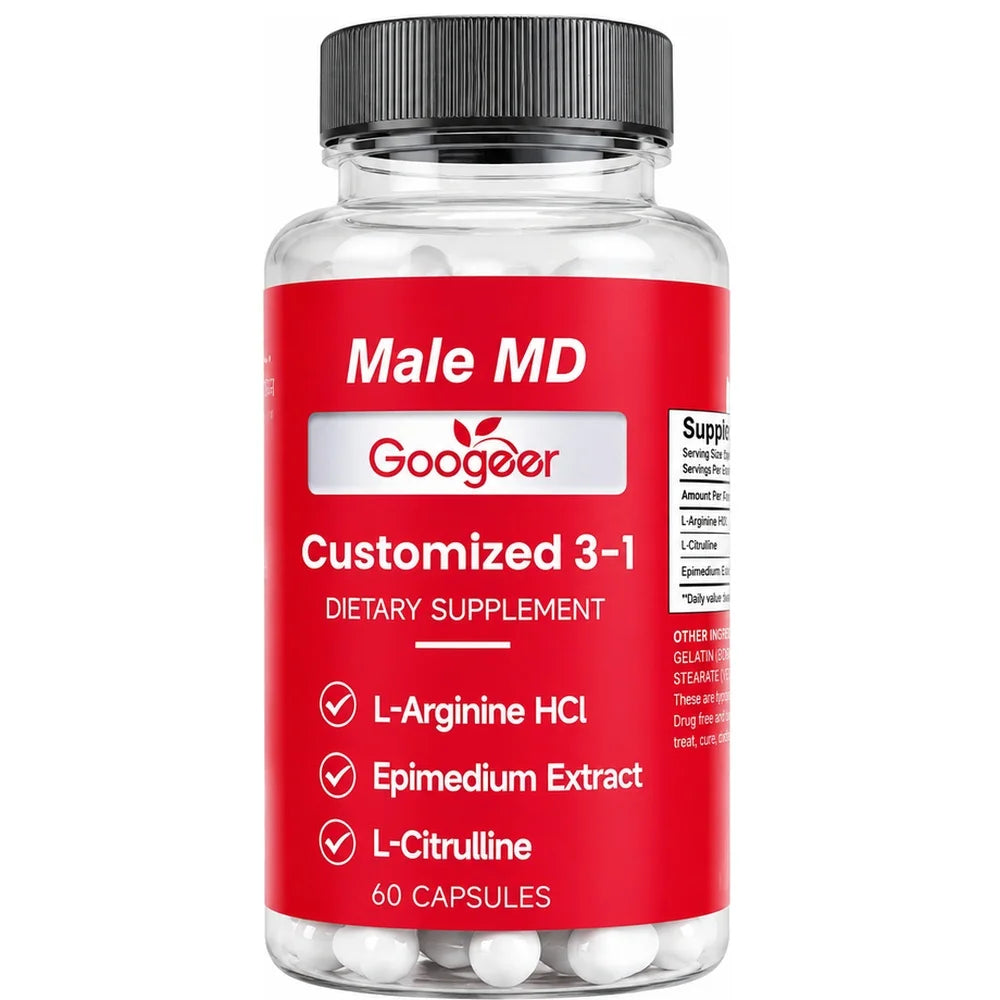 Googeer Men Vitality Capsules Daily Energy & Focus, Portable Care for Active Lifestyle, Easy To Carry Anytime Wellness Support