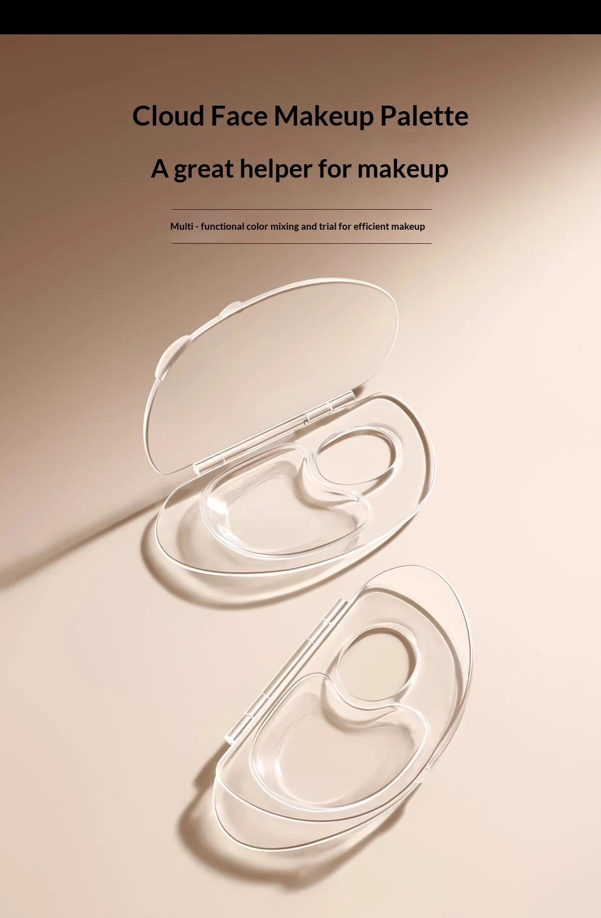 Portable Folding Makeup Mixing Palette With Spatula Travel Use For Liquid Foundation Concealer Storage Cosmetic Tool