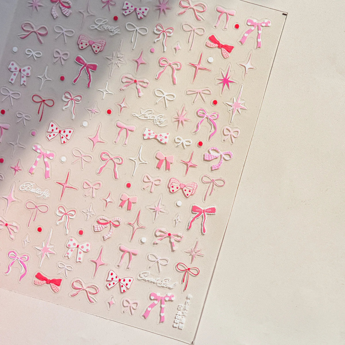 Cute Cartoon Christmas 5D Nail Stickers Red White Candy Cane Mint Cookie Gingerbread Man Snowflake Self Adhesive Nail Decals