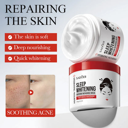 Kojic Acid Sleep Whitening and Moisturizing Facial Mask, Skin Care Cream Before Sleep, Smooth, Firm and Delicate Skin