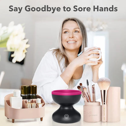 portable Electric Makeup Brush Cleaning Machine USB Cleaning Tool Suitable for Various Sizes of Beauty Makeup Brushes Artifact