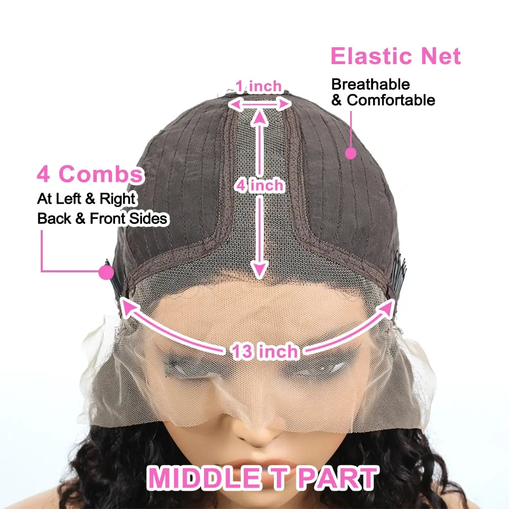 Loose Bouncy Wave Short Bob Wigs Raw Vietnamese Virgin Hair Side Part Body Wave Human Hair Lace Frontal Pre Cut 13x4 Hd Lace Wig